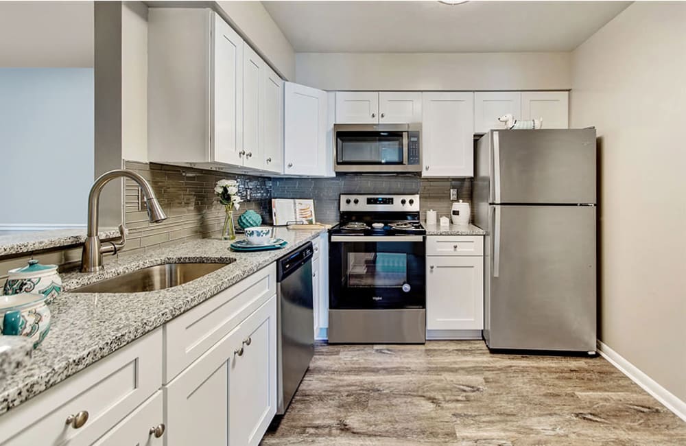 Fully equipped kitchen at Northampton Apartment Homes in Largo, Maryland
