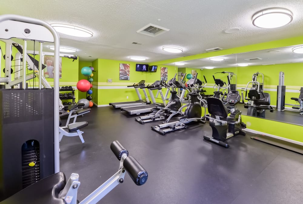 Well-equipped fitness center at Sherwood Crossing Apartments & Townhomes in Philadelphia, Pennsylvania