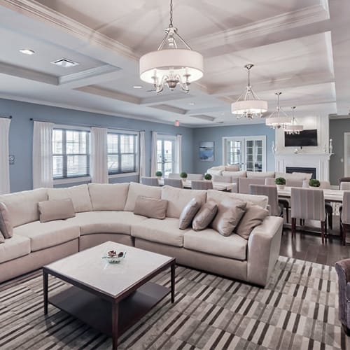 Resident lounge at Rochester Village Apartments at Park Place in Cranberry Township, Pennsylvania