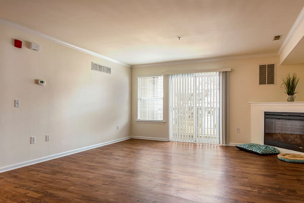 Cozy living room with fireplace at Cannon & Westover in Dover, Delaware