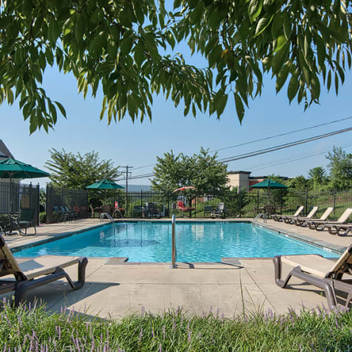 Swimming pool at Emerald Pointe Townhomes in Harrisburg, Pennsylvania