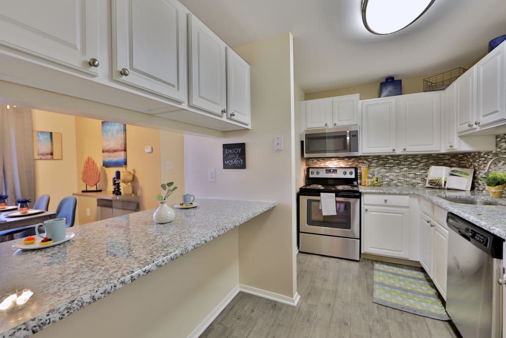 Kitchen at Silver Spring Station Apartment Homes in Baltimore, Maryland