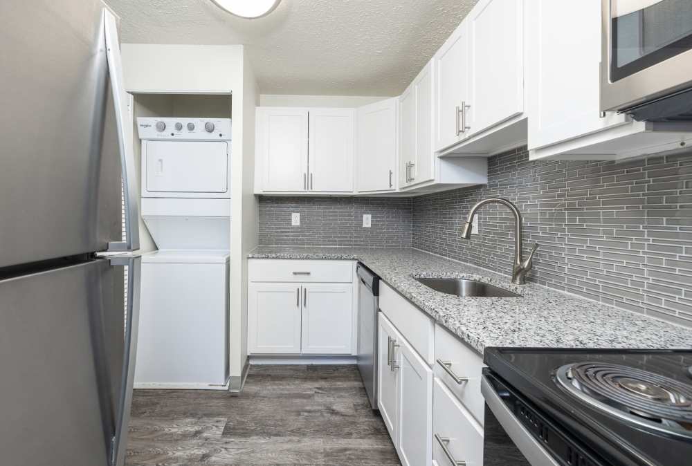 Fully-Equipped Kitchen with Stainless Steel Appliances at Westpointe Apartments in Pittsburgh, Pennsylvania