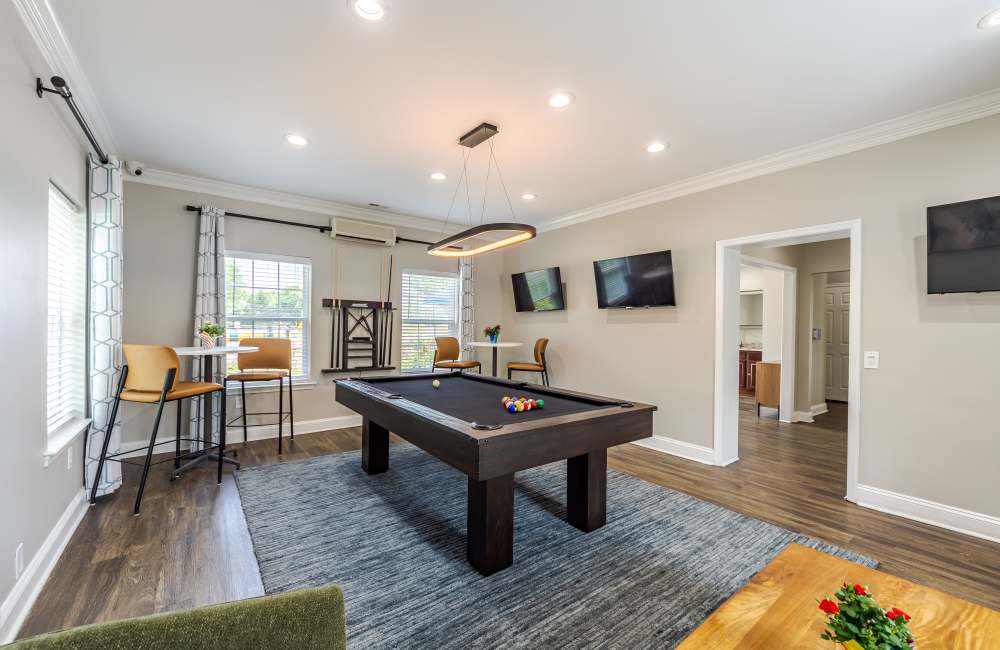Game room at Abrams Run Apartment Homes in King of Prussia, Pennsylvania