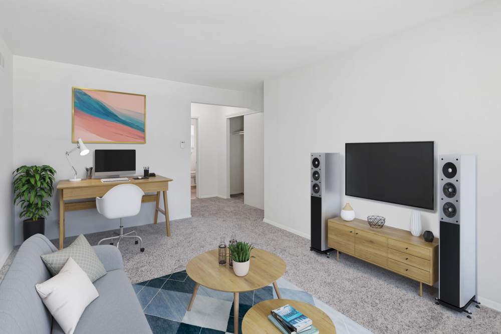 Beautiful Living Room at Burnt Mill Apartment Homes in Voorhees, New Jersey