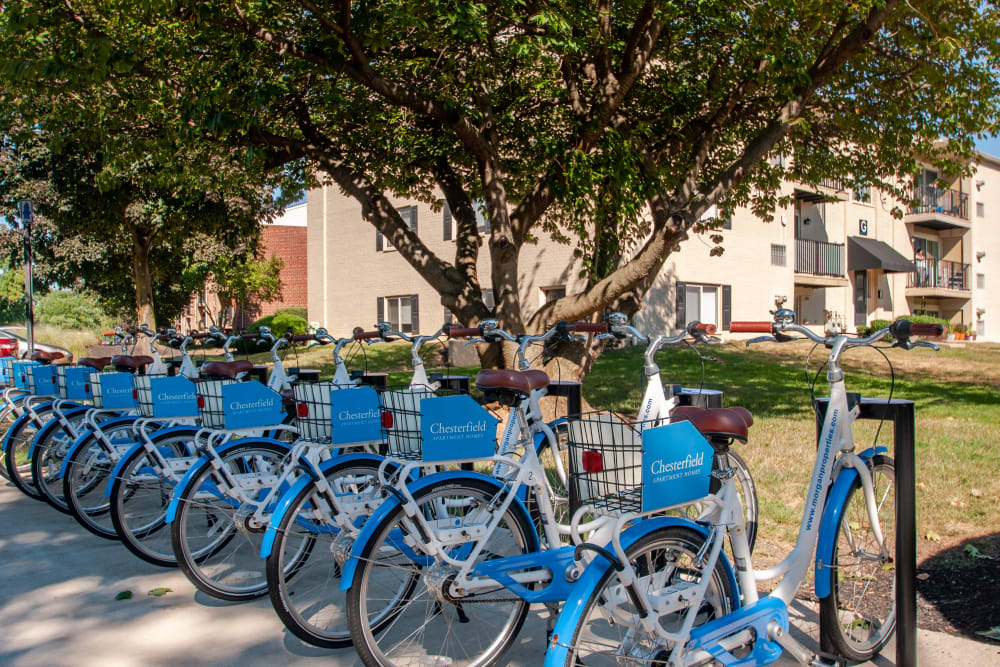 Bike share community at Chesterfield Apartment Homes in Levittown, Pennsylvania