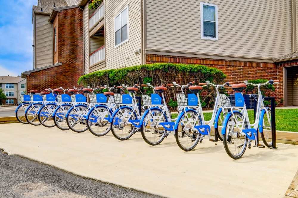 Bicycles provided at Club at North Hills in Pittsburgh, Pennsylvania