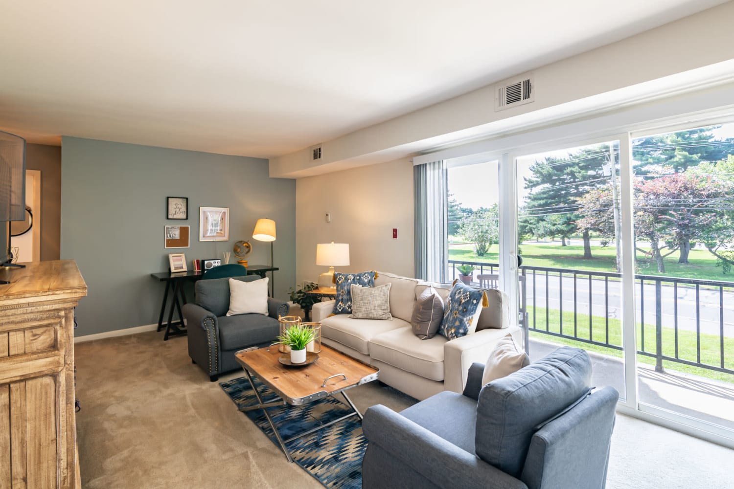 Model living room at Country Village Apartment Homes in Dover, Delaware