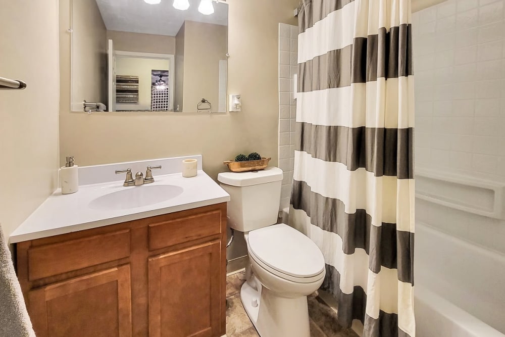Bathroom at Solon Club Apartments in Oakwood Village, Ohio