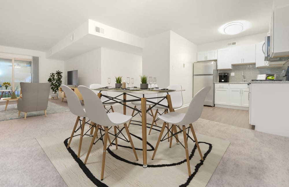 Spacious Open-Concept Dining Space Next to Kitchen Lakewood Hills Apartments & Townhomes in Harrisburg, Pennsylvania