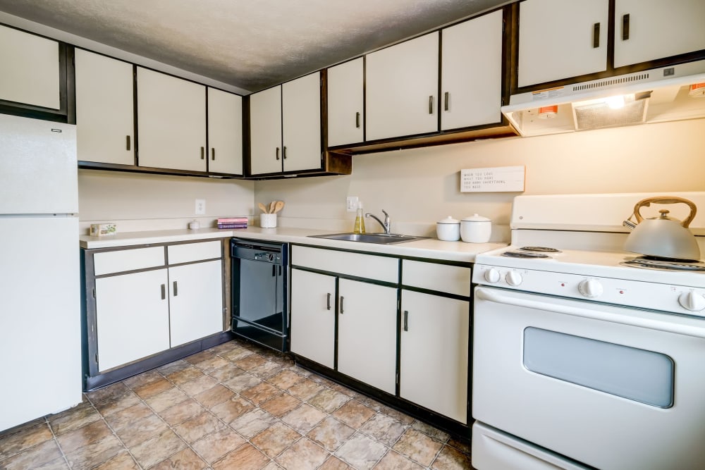 Well-equipped kitchen at Park Place of South Park in South Park, Pennsylvania