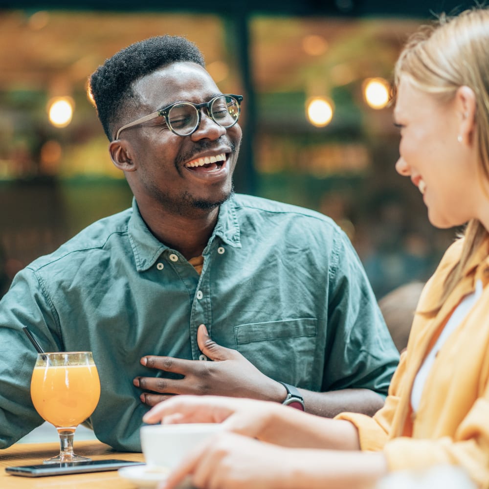 Residents grabbing a drink at a favorite local spot near Woodcrest Apartment Homes in Dover, Delaware