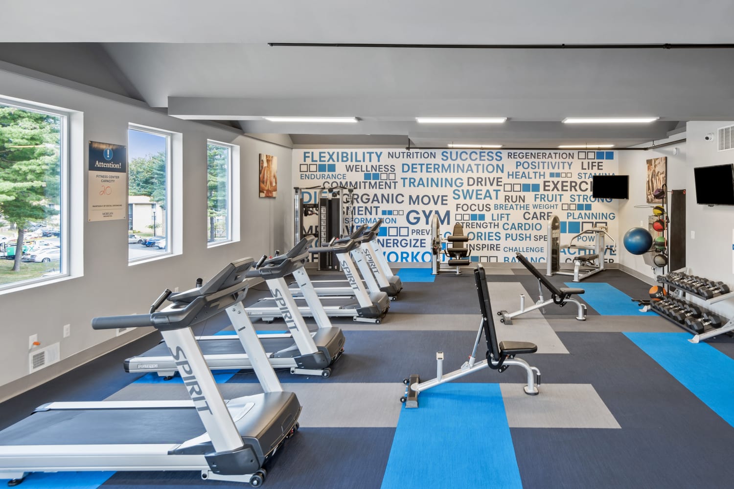 Fully-Equipped Fitness Center at Gwynn Oaks Landing Apartments & Townhomes, MD