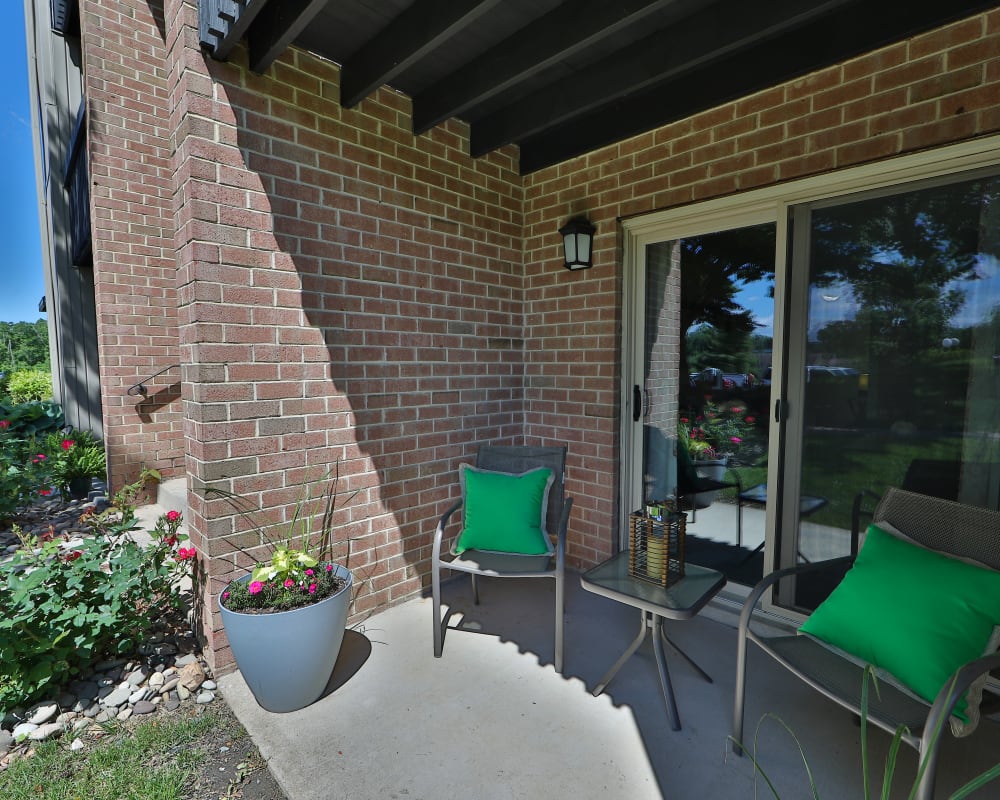 Patio Space at Lakewood Hills Apartments & Townhomes in Harrisburg, PA