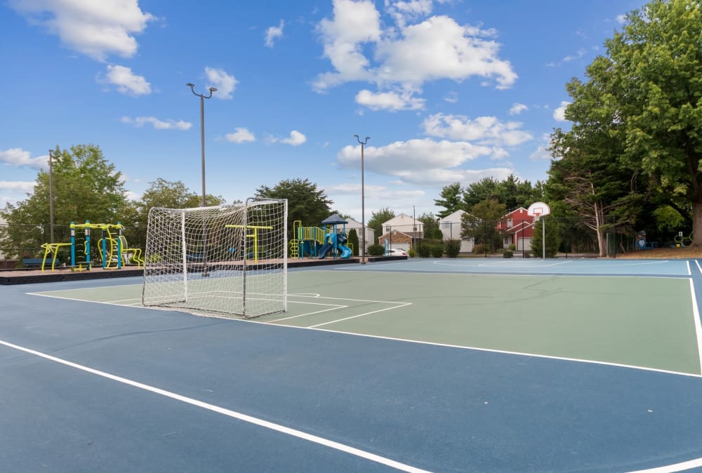 Basketball court for our residents to use located at King's Manor Apartments in Harrisburg, Pennsylvania