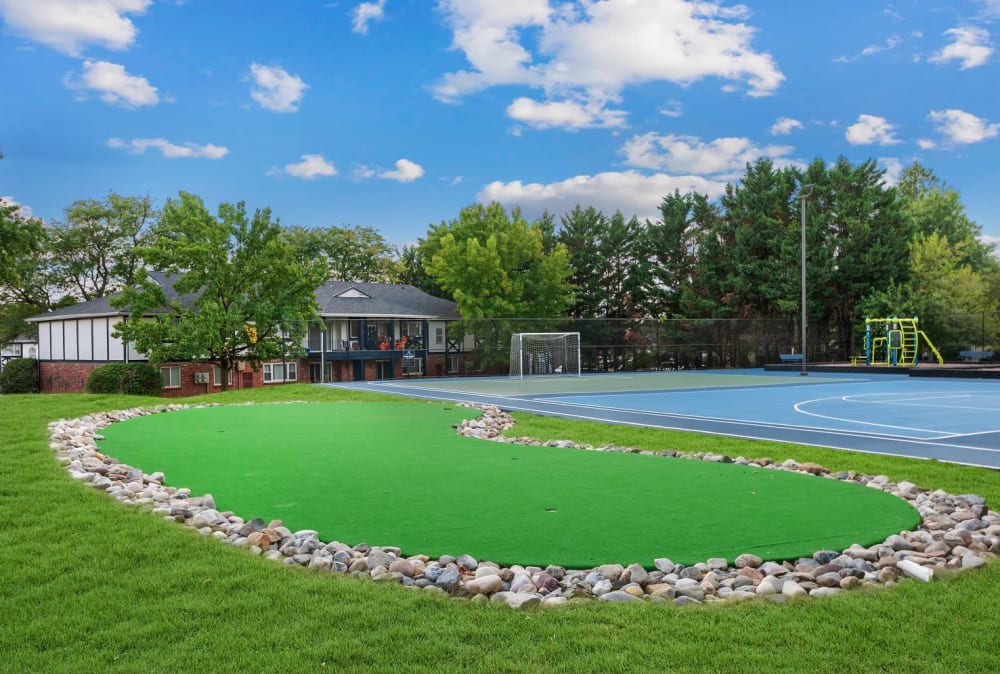Mini golf activites for our residents to partake in located at King's Manor Apartments in Harrisburg, Pennsylvania