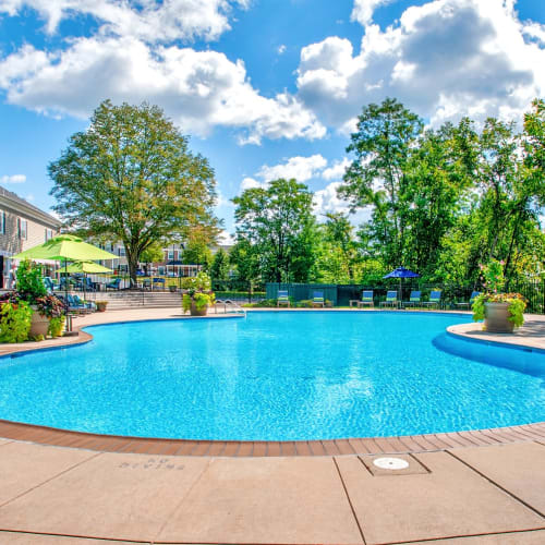 Sparkling Swimming Pool at The Village of Laurel Ridge & The Encore Apartments & Townhomes in Harrisburg, Pennsylvania