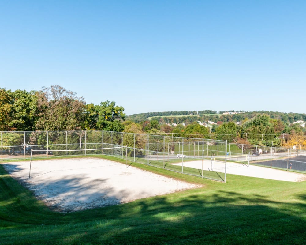 Volleyball courts at Lion's Gate in Red Lion, Pennsylvania