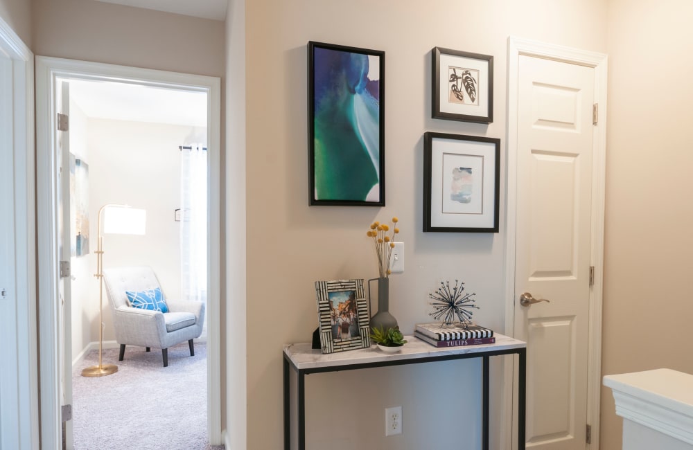 Hall in a model home at Lion's Gate in Red Lion, Pennsylvania