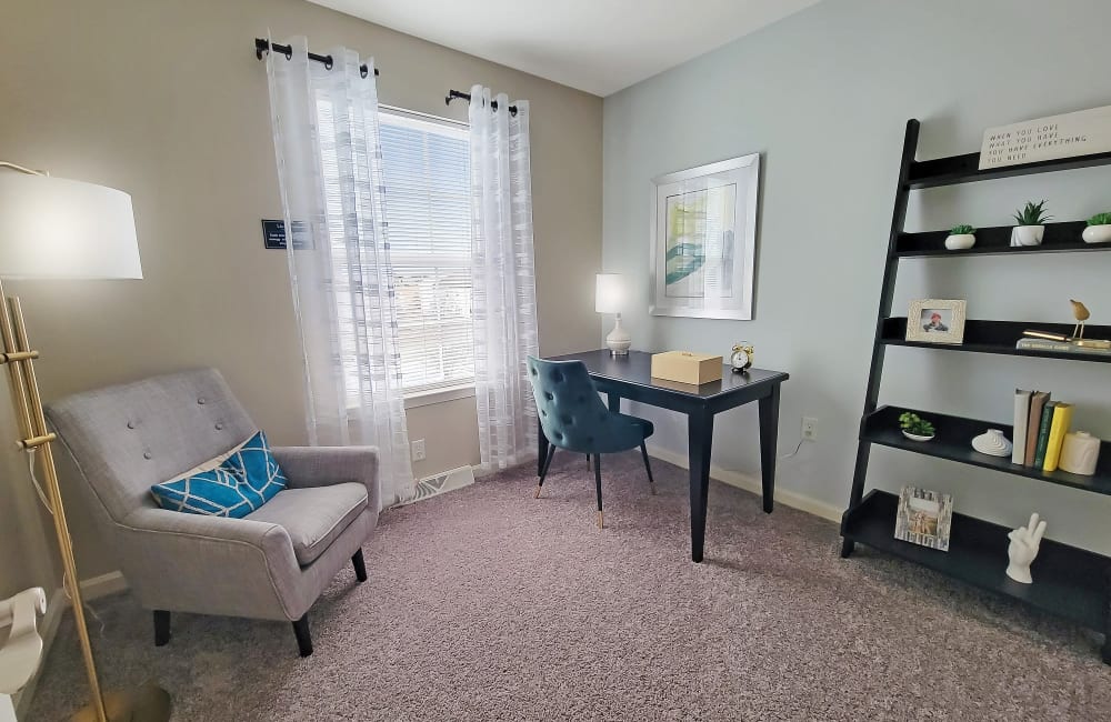 Spacious living room fully furnished with kitchen access Lion's Gate in Red Lion, Pennsylvania