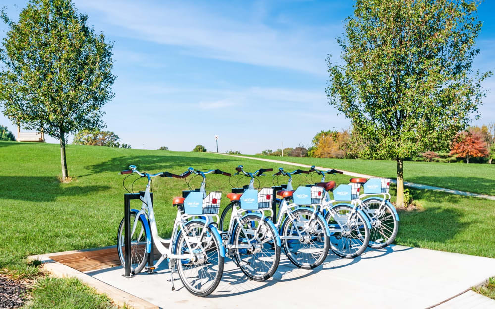 Bike share at Lion's Gate in Red Lion, Pennsylvania