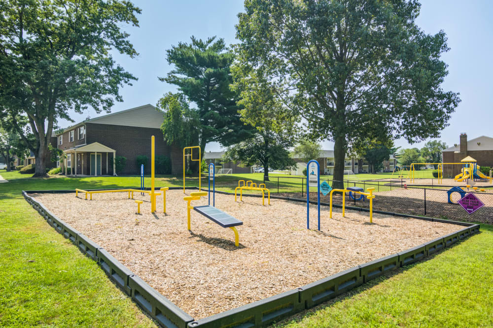 Outdoor fitness station at Lumberton Apartment Homes in Lumberton, New Jersey