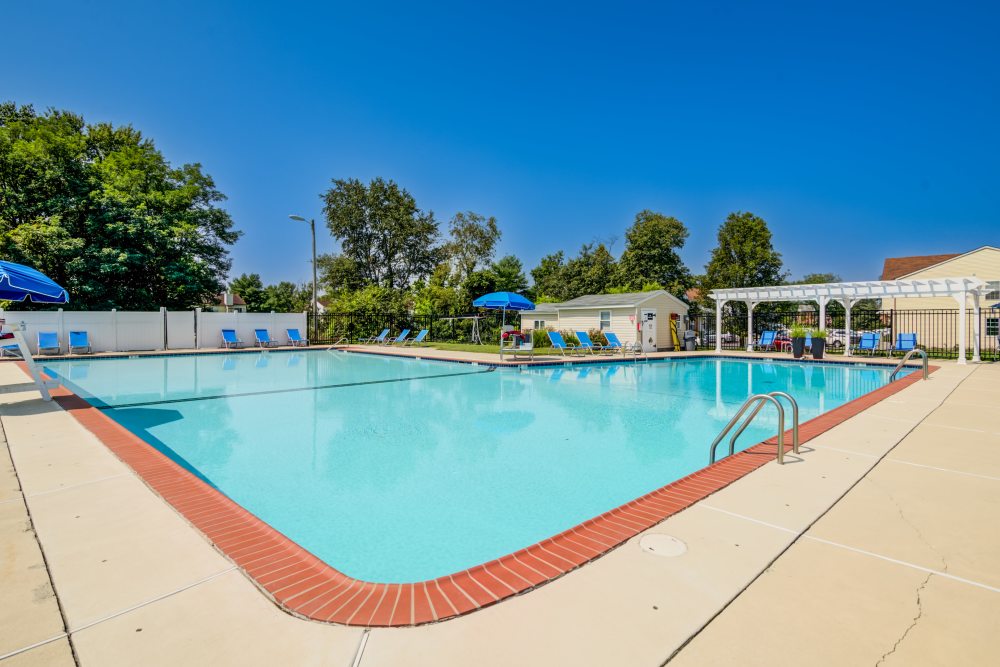 Sparkling swimming pool at Lumberton Apartment Homes in Lumberton, New Jersey