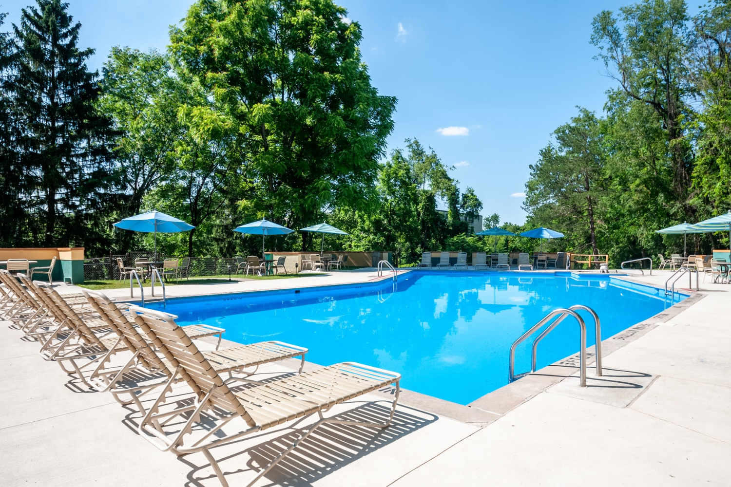 Swimming pool at Maiden Bridge & Canongate Apartments in Pittsburgh, Pennsylvania