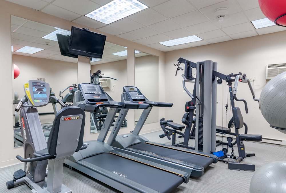 State-of-the-art fitness center at Maiden Bridge & Canongate Apartments in Pittsburgh, Pennsylvania