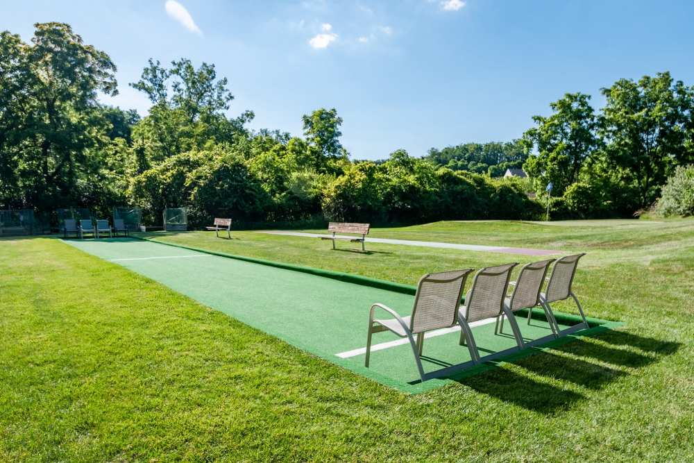 Bocce court at Maiden Bridge & Canongate Apartments in Pittsburgh, Pennsylvania