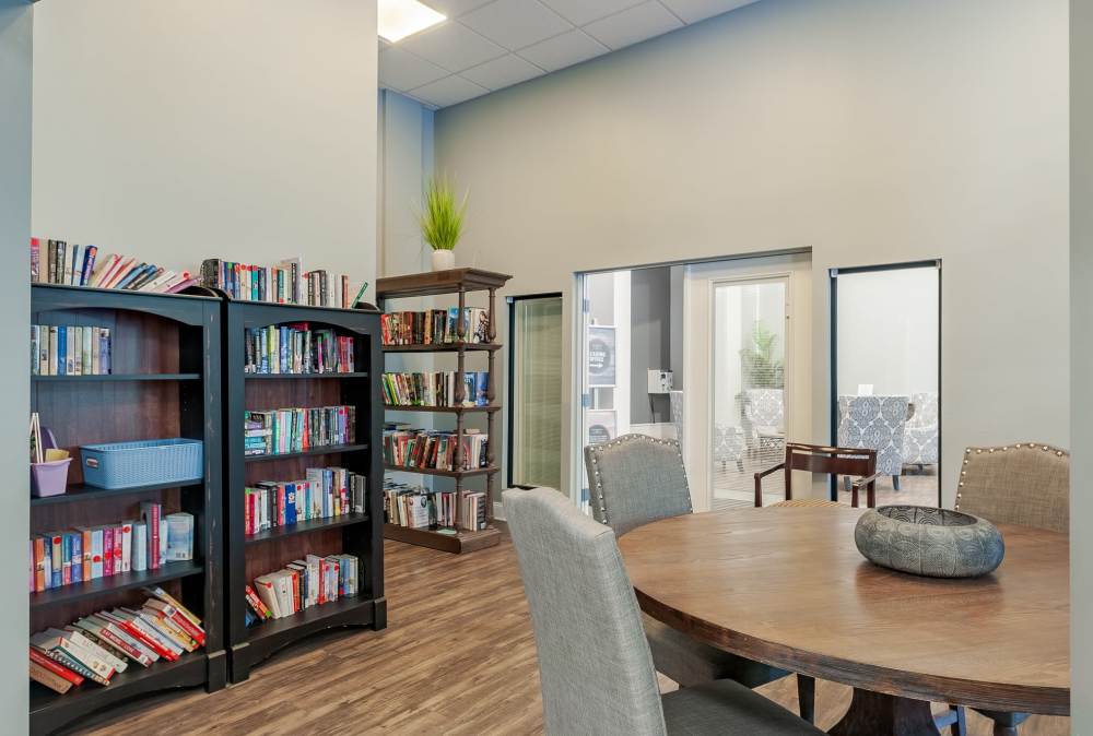 Lounge area at Maiden Bridge & Canongate Apartments in Pittsburgh, Pennsylvania