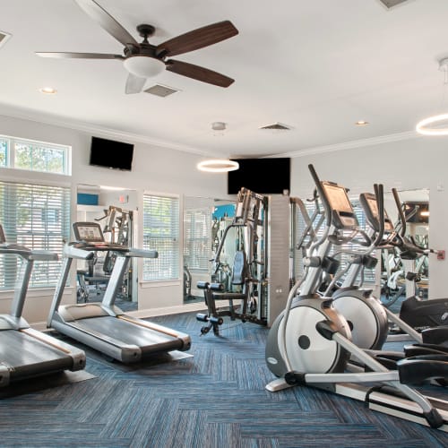 Fitness center at Montgomery Manor Apartments & Townhomes in Hatfield, Pennsylvania