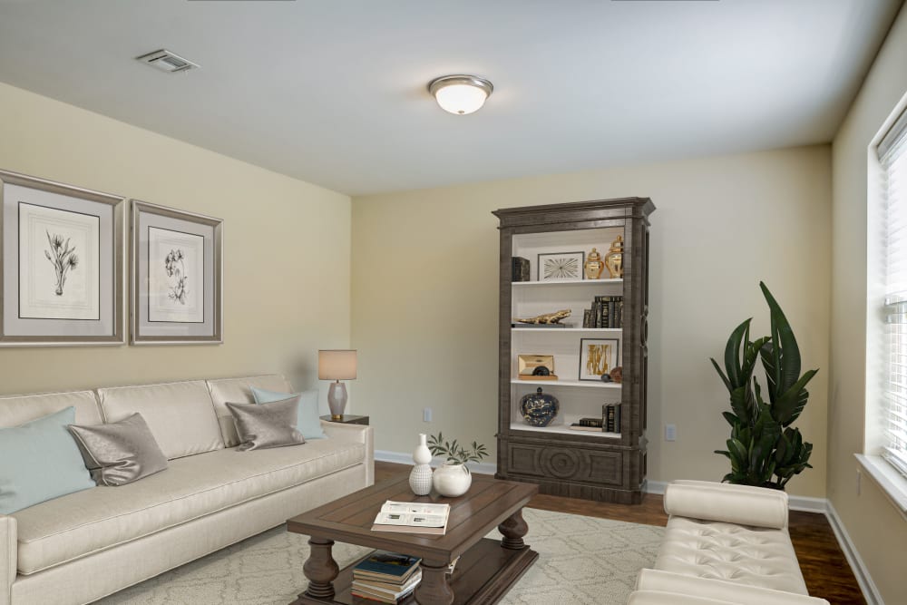 Living Room Emerald Pointe Townhomes' in Harrisburg, Pennsylvania