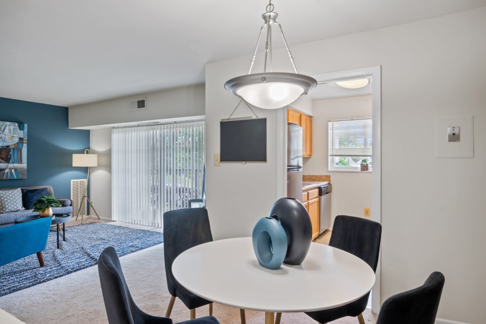 Dining room in a home at Mount Vernon Square Apartment Homes in Alexandria, Virginia