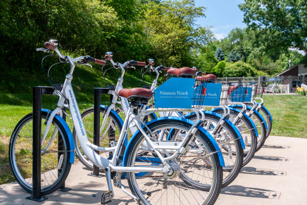 Bike share at Nineteen North Apartments in Pittsburgh, Pennsylvania