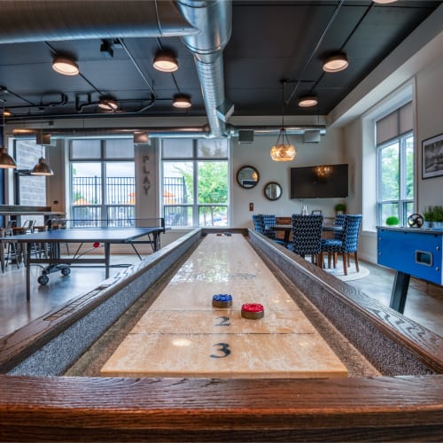 Game room at Park West 205 Apartment Homes in Pittsburgh, Pennsylvania