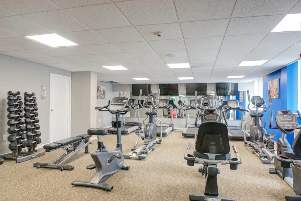 State-Of-The-Art Fitness Center at Place One Apartment Homes in Plymouth Meeting, Pennsylvania
