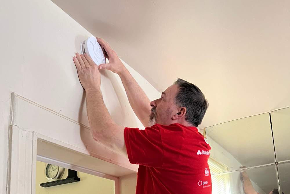 Red Cross Install at Morgan Properties in Conshohocken, Pennsylvania