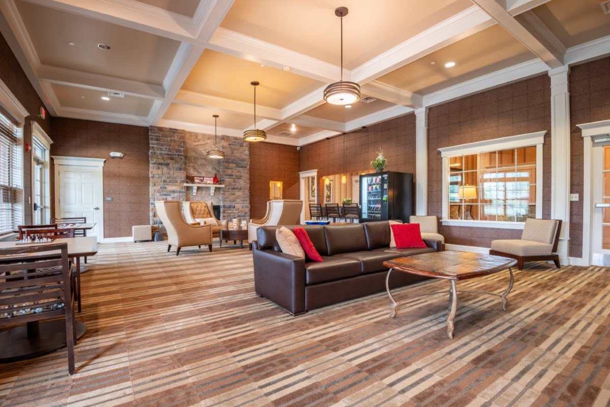 Clubhouse lounge area at Reserve at Southpointe in Canonsburg, Pennsylvania