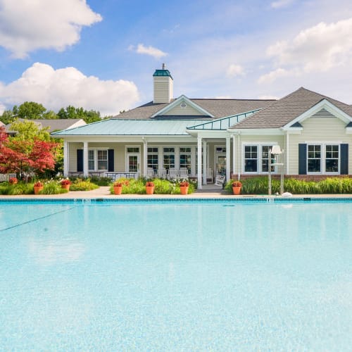Swimming pool at Silver Spring Station Apartment Homes in Baltimore, Maryland