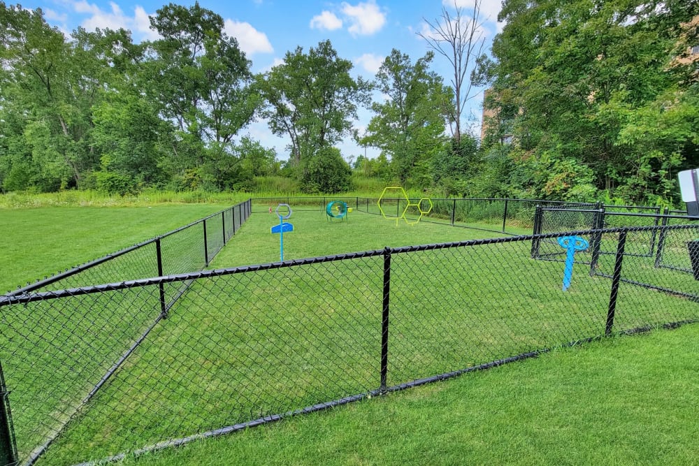Dog park at Solon Club Apartments in Oakwood Village, Ohio