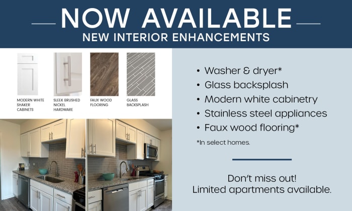 Steeplechase Apartments renovation information graphic