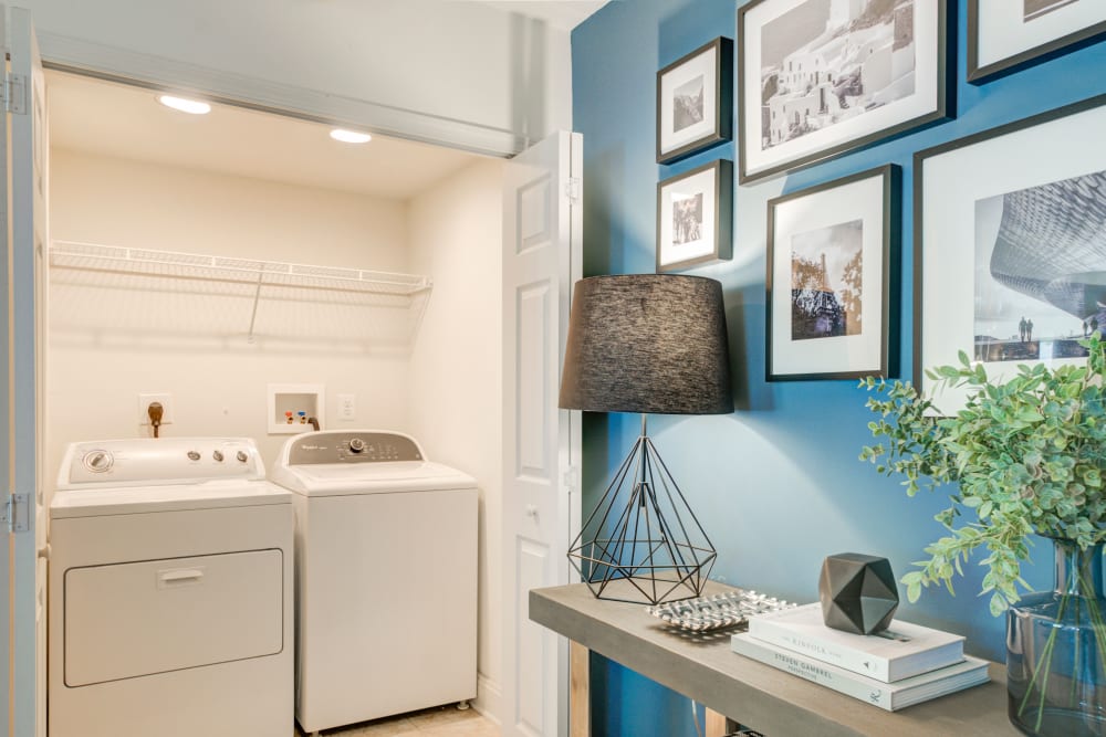 Laundry in model home at Stonegate at Devon Apartments in Devon, Pennsylvania