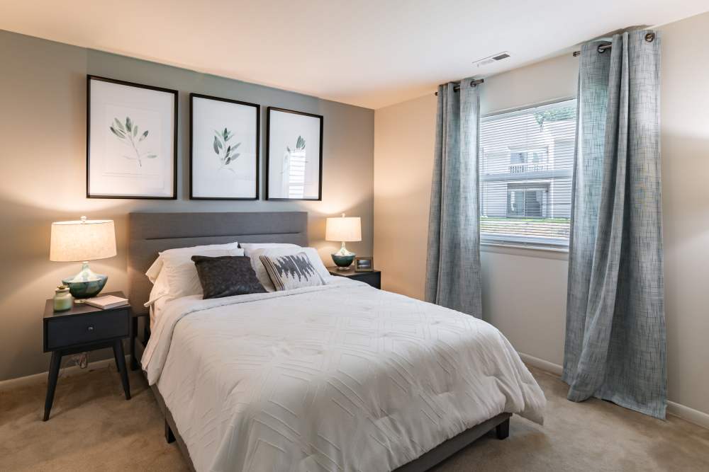 Bedroom with ample natural light at The Landings Apartment Homes in Absecon, New Jersey