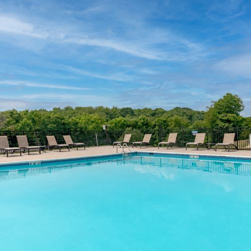 Swimming pool with lounge area at The Kane in Aliquippa, Pennsylvania