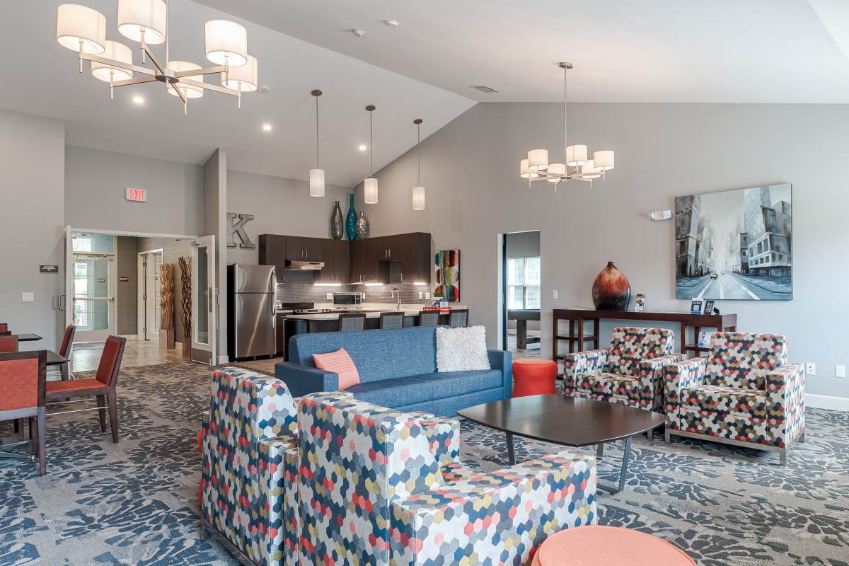 Lounge area at The Kane in Aliquippa, Pennsylvania