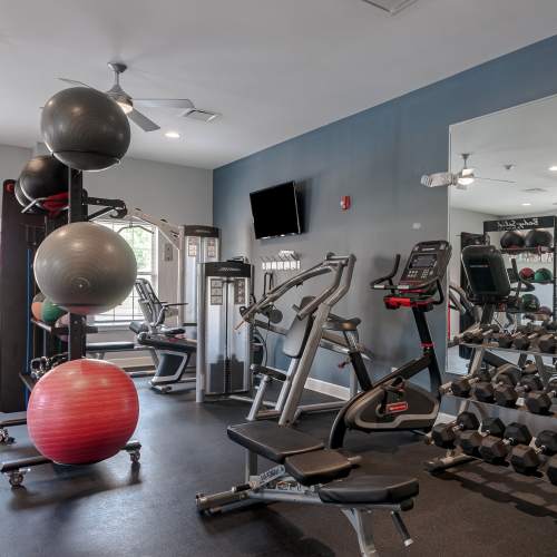 State of the art fitness center at The Kane in Aliquippa, Pennsylvania