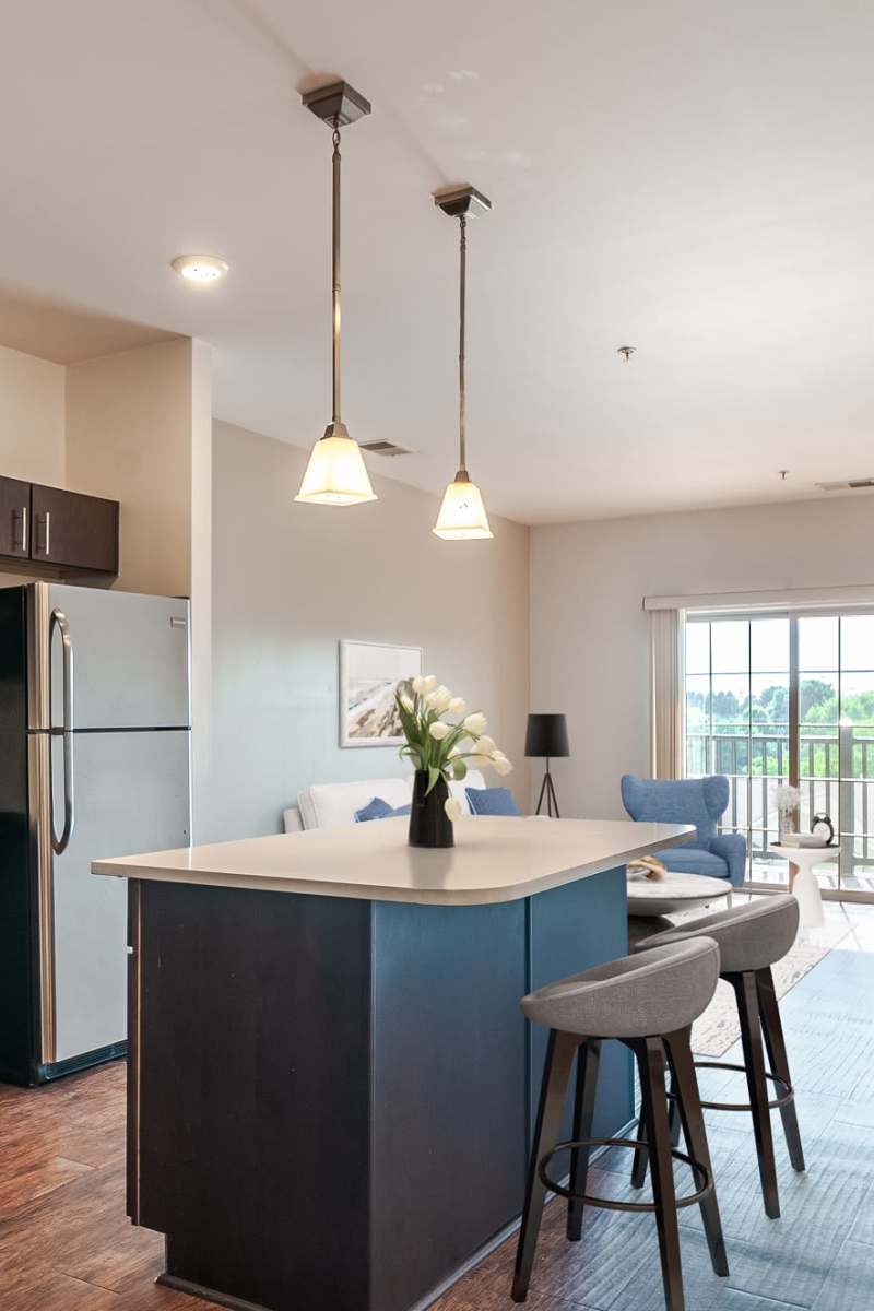 Kitchen at  The Kane on a sunny spring day in Aliquippa, Pennsylvania