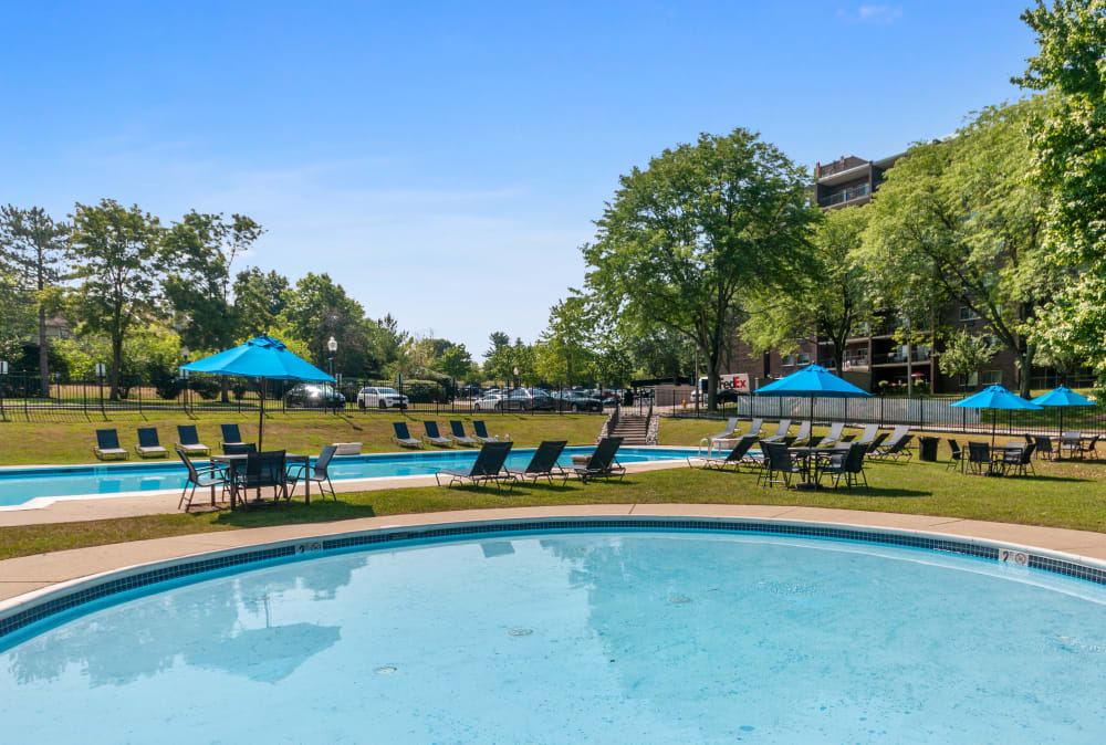 Swimming pool and kiddie pool at Timberlake Apartment Homes in East Norriton, Pennsylvania