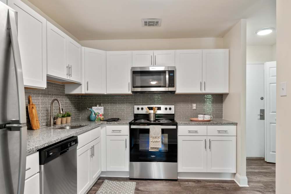 Kitchen area at Timberlake Apartment Homes in East Norriton, Pennsylvania